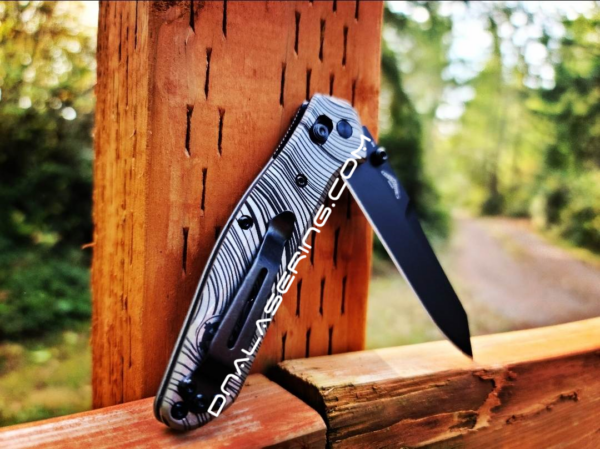 Benchmade 940 Osborne - Beskar Ingot - Mandalorian - Deep Laser Engraved Titanium Scales - EDC Gear *Scales Only*