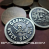 Goonies Doubloon - Deep Laser Engraved Brass Coin - Polished and Aged Finish