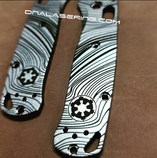 MINI Benchmade Bugout - Beskar Ingot - Deep Laser Engraved Titanium Scales - EDC Gear *SCALES ONLY*