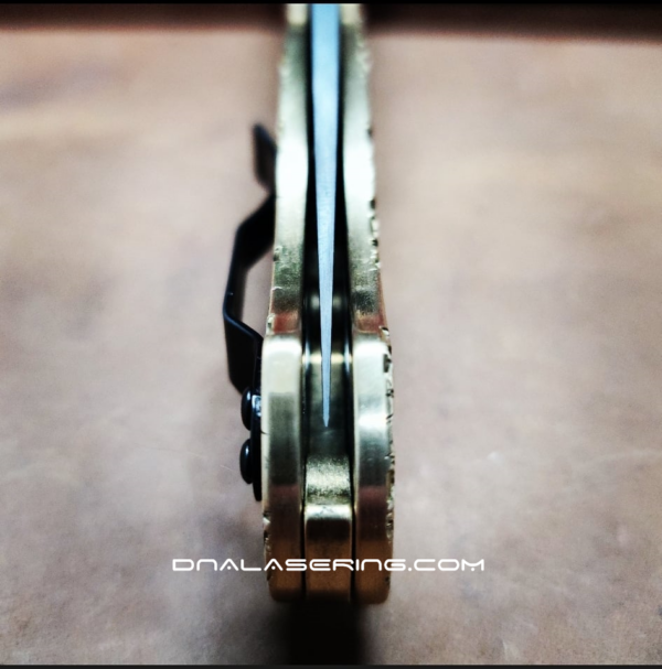 Spyderco PM2 - Skulls - NEW Relief Engraving Style - Deep Laser Engraved - PM2 Brass Knife Scales - EDC Gear *Knife Install Optional*