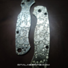 Spyderco PM2 - Skulls - NEW Relief Engraving Style - Deep Laser Engraved - PM2 Brass Knife Scales - EDC Gear *Knife Install Optional*