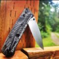 Benchmade Bugout Crossfade - Topographic Map - Laser Engraved - Black Linen Micarta Knife Scales - EDC Gear *Scales Only* - Image 2
