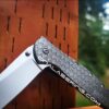 Kershaw Leek Framelock - Seigaiha Pattern - Japanese Waves - Deep Fiber Laser Engraving - EDC Knife - NIB