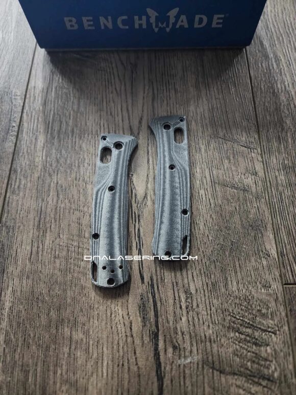 MINI Bugout Crossfade Scales - Black Linen Micarta - Flytanium Gear - Image 2