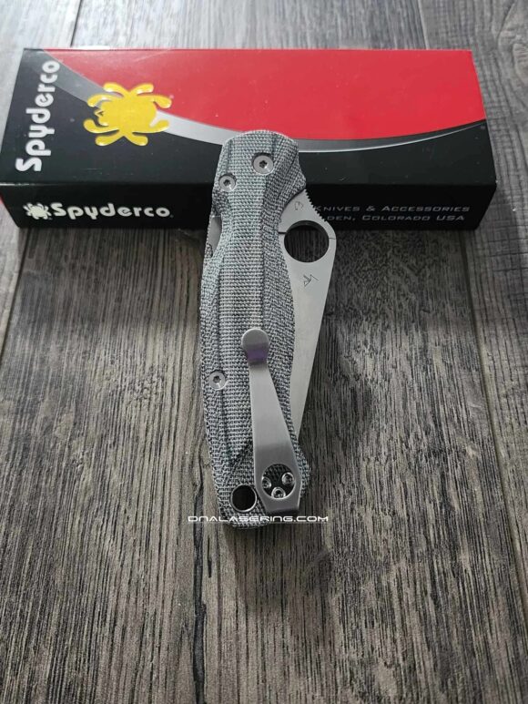 Spyderco PM2 Lotus Scales - Black Canvas Micarta - Flytanium Gear - Image 2