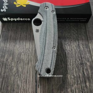 Spyderco PM2 Lotus Scales - Black Canvas Micarta - Flytanium Gear