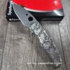 Spyderco Shaman - Skulls Pattern - Relief Laser Engraved - Titanium scales - Complete Knife - LynchNW Clip - Phosphor Washers