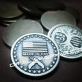 Rule #9 - Tree of Life - Deep Laser Engraved Brass Coin - Polished and Aged Finish - Image 2