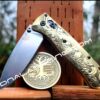Benchmade Bugout Crossfade - Leaf Scroll - NEW Relief Engraving Style - Deep Laser Engraved - Brass Knife Scales - EDC Gear *Scales Only*