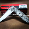 Kershaw Leek Framelock - Kraken VS Pirate Ship - Deep Fiber Laser Engraving - EDC Knife - NIB
