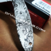 Kershaw Leek Framelock - Kraken VS Pirate Ship - Deep Fiber Laser Engraving - EDC Knife - NIB
