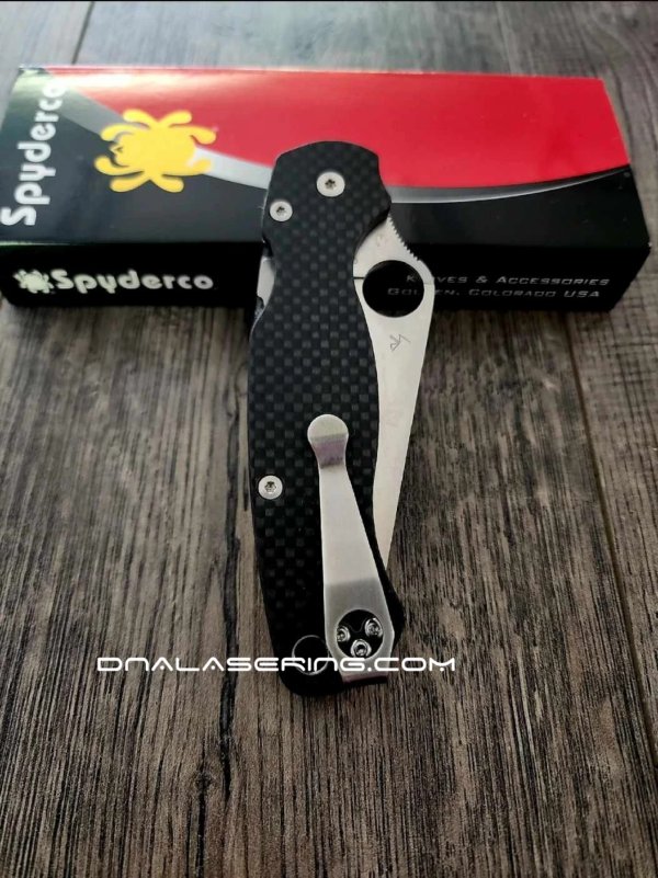 Spyderco PM2 - Carbon Fiber Scales - Black Basket Weave - Flytanium Gear