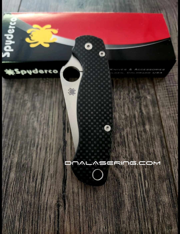 Spyderco PM2 - Carbon Fiber Scales - Black Basket Weave - Flytanium Gear