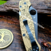 Spyderco PM2 - Treasure Map - Pirates - Engraved PM2 Brass Knife Scales - Paramilitary 2 - EDC Gear - Knife Install Optional