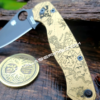 Spyderco PM2 - Treasure Map - Pirates - Engraved PM2 Brass Knife Scales - Paramilitary 2 - EDC Gear - Knife Install Optional