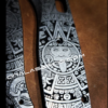 Benchmade Bugout TI - Aztec Calendar - Deep Laser Engraved Titanium Scales - EDC Gear *Scales Only*