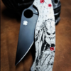 Spyderco PM2 - Predator - Fiber Laser Deep Engraved - Titanium Knife Scales - EDC Gear *Optional Knife Install*