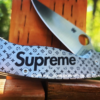 Spyderco PM2 - Supreme - Louis Vuitton - Fiber Laser Deep Engraved - Titanium Knife Scales - EDC Gear - Knife & Hardware Optional
