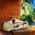 Spyderco PM2 - Supreme - Louis Vuitton - Fiber Laser Deep Engraved - Titanium Knife Scales - EDC Gear - Knife & Hardware Optional - Image 3