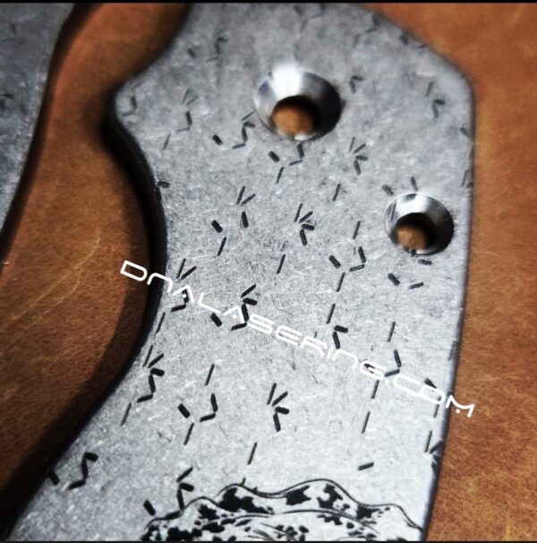 Spyderco PM2 - Predator - Fiber Laser Deep Engraved - Titanium Knife Scales - EDC Gear *Optional Knife Install*