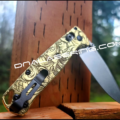 Benchmade Bugout Brass - Leaf Scroll - NEW Relief Engraving Style - Deep Laser Engraved - Brass Knife Scales - EDC Gear *Scales Only* - Image 2