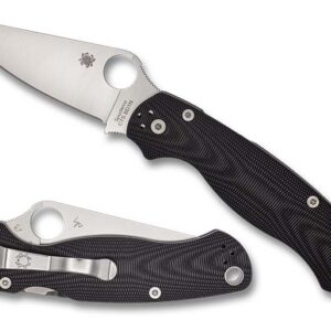 Spyderco PM2 - Black Aluminum Waves - Satin Blade BD1N - EDC Knife - NIB