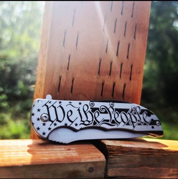 Kershaw Volt - We The People - US Flag - Fiber Laser Engraved - Stainless Steel - EDC Knife - NIB