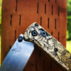 MINI Benchmade Bugout Brass - Leaf Scroll - Deep Laser Engraved Brass Scales - EDC Gear *Scales Only*