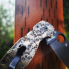 Spyderco PM2 Brass - Skulls - Aged Finish - Deep Engraved Brass Knife Scales - Paramilitary 2 - EDC Gear - Knife & Hardware Optional