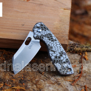 CRKT Large Pilar - Kryptek - Fiber Laser Deep Engraved Knife Scale - EDC - NIB Complete Knife