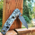 Spyderco Smock - Leaf Scroll - Fiber Laser Deep Engraved - Titanium Scales - EDC Gear *Scales Only* - Image 3