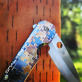 Spyderco Smock - Jigsaw - Puzzle Pieces - Annealed MOPA Colors - Laser Engraved Titanium Scales - EDC Gear *Scales Only* - Image 2