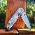 Spyderco Smock - Jigsaw - Puzzle Pieces - Annealed MOPA Colors - Laser Engraved Titanium Scales - EDC Gear *Scales Only* - Image 3