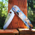 Spyderco Smock - Jigsaw - Puzzle Pieces - Annealed MOPA Colors - Laser Engraved Titanium Scales - EDC Gear *Scales Only*