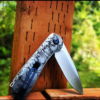 Civivi Elementum - Leaf Scroll - Deep Laser Engraved Titanium Knife Scales - EDC Gear - Knife Install Optional