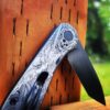 Civivi Elementum - Japanese Warrior - Samurai Skulls - Deep Laser Engraved Titanium Knife Scales - EDC Gear - Knife Install Optional