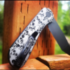 Civivi Elementum - Skulls Pattern - Deep Laser Engraved Titanium Knife Scales - EDC Gear - Knife Install Optional