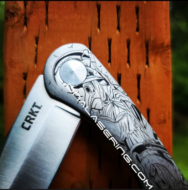 CRKT Jettison - Plague Doctor - Fiber Laser Deep Engraved Knife Scale - EDC - NIB Complete Knife