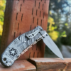 Kershaw Zing SS - Beskar Ingot - Star Wars - Mandalorian - Deep Fiber Laser Engraved - Double Sided Black Engraving - EDC Knife - NIB