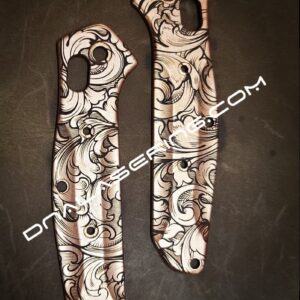 Benchmade 945 MINI Osborne - Leaf Scroll - Deep Laser Engraved Copper Scales - EDC Gear *Scales Only*