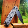 Benchmade Bugout TI - Snake Skin - Reptile Pattern - Deep Laser Engraved Titanium Scales - EDC Gear *Scales Only*