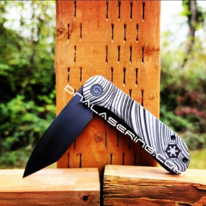 Civivi Elementum - Beskar Ingot - Mando - Deep Laser Engraved Titanium Knife Scales - EDC Gear - Knife Install Optional