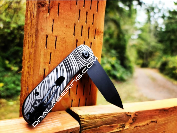 Civivi Elementum - Beskar Ingot - Mando - Deep Laser Engraved Titanium Knife Scales - EDC Gear - Knife Install Optional