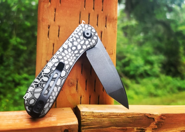 Civivi Elementum - Kryptek - Deep Laser Engraved Titanium Knife Scales - EDC Gear - Knife Install Optional