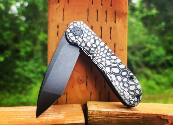 Civivi Elementum - Kryptek - Deep Laser Engraved Titanium Knife Scales - EDC Gear - Knife Install Optional