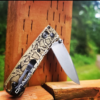 MINI Benchmade Bugout Brass - Snake Skin - Reptile Pattern - Deep Laser Engraved Brass Scales - EDC Gear *Scales Only*