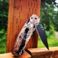 Spyderco PM2 Copper - Kraken Pirate Ship 3.0 - Deep Laser Engraved Copper Knife Scales - EDC Gear - Hardware & Knife Install Options - Image 3