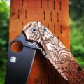 Spyderco PM2 Copper - Kraken Pirate Ship 3.0 - Deep Laser Engraved Copper Knife Scales - EDC Gear - Hardware & Knife Install Options - Image 2