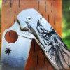 Spyderco PM2 TI - Mighty Kraken - Deep Engraved Titanium PM2 Knife Scales - EDC Gear - Knife & Hardware Optional
