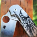 Spyderco PM2 TI - Mighty Kraken - Deep Engraved Titanium PM2 Knife Scales - EDC Gear - Knife & Hardware Optional - Image 2